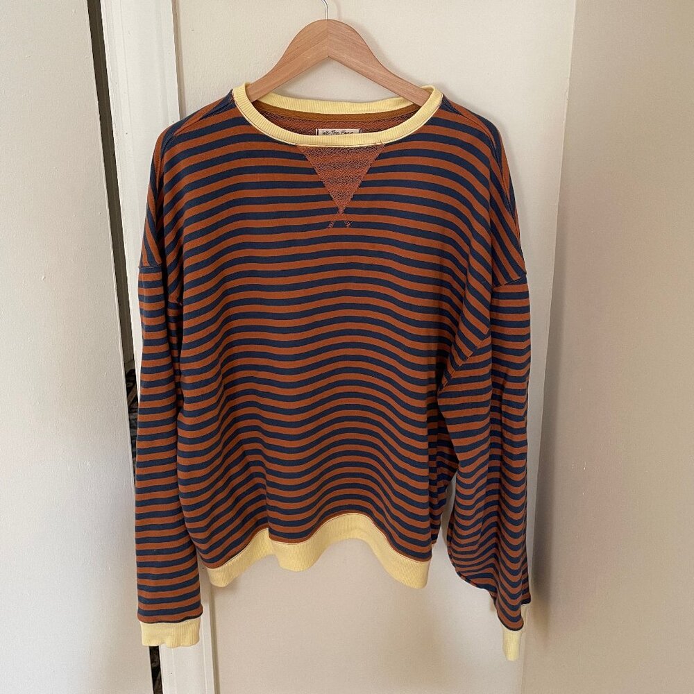 Free People Classic Striped Oversized Crewneck